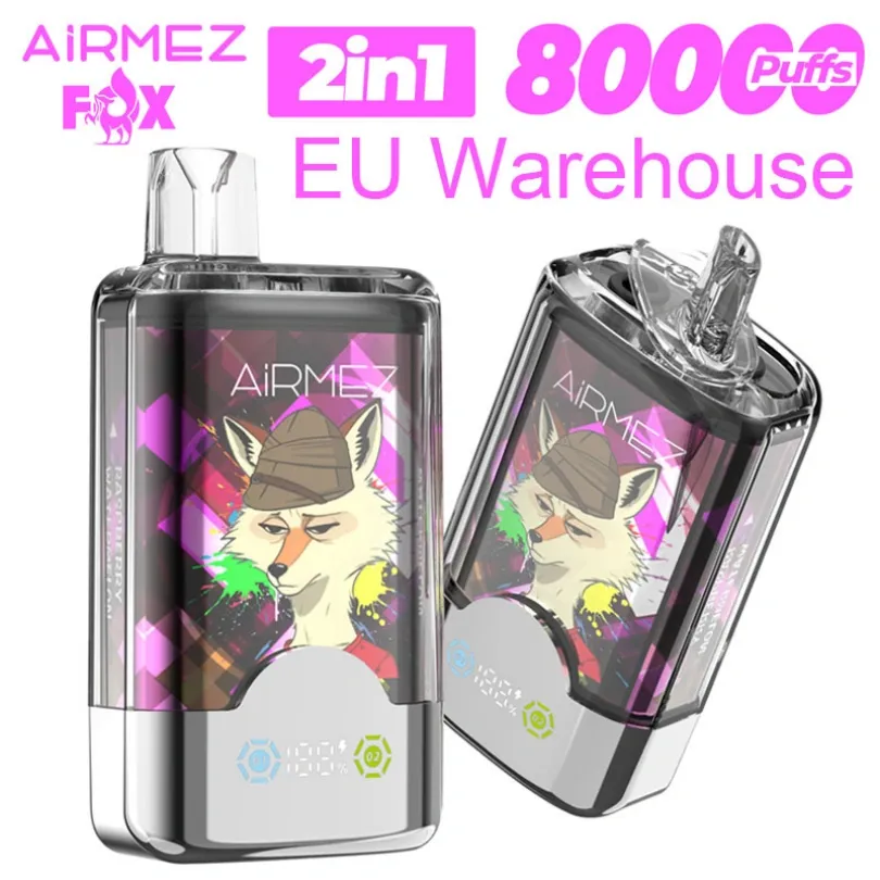 Airmez 80000 Puffs 80K Fox 2 en 1 Vape d'un sol ús de doble sabor-