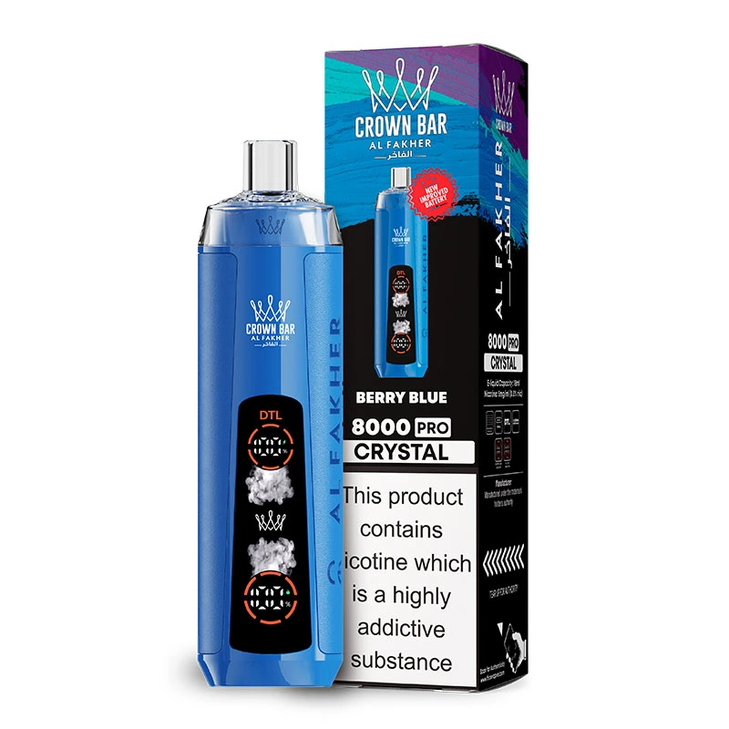 AL Fakher Crown Bar Pro 8000 Puffs 8K Crystal Vape d'un sol ús a l'engròs