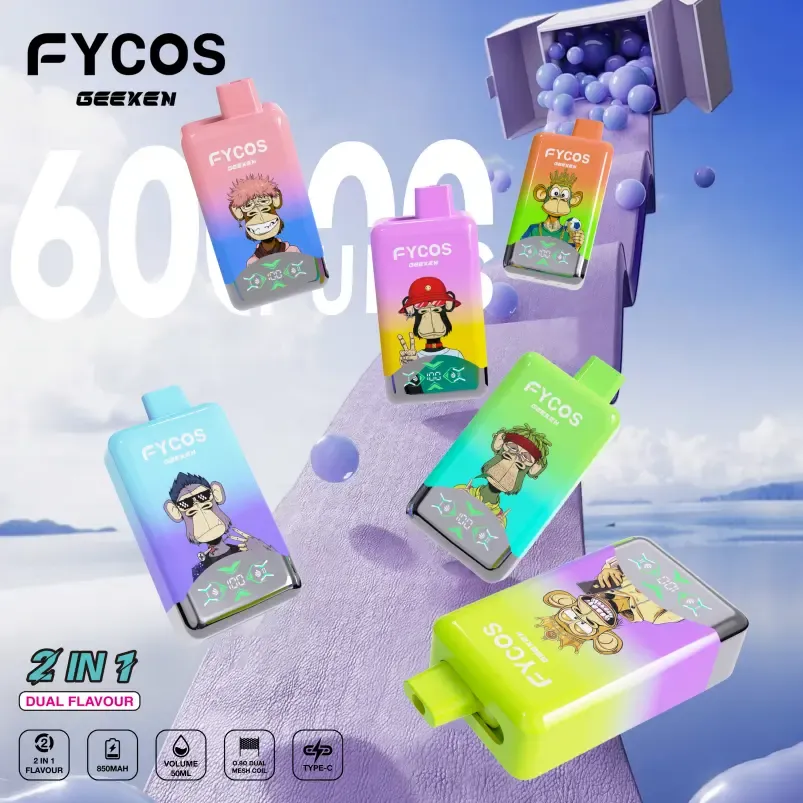 Fycos 60K 60000 Puffs Geeken 2 en 1 Vape d'un sol ús a l'engròs