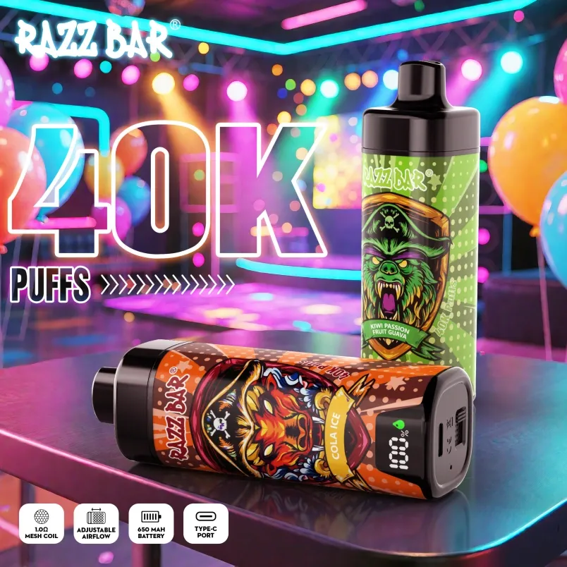 Vape d'un sol ús Razz Bar 40000 Puffs Smart Screen 40k